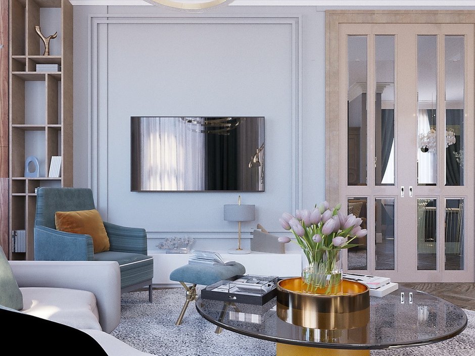 Фотография: Гостиная в стиле Современный, Квартира, Проект недели, Artek Design Studio, Казахстан, 4 и больше, Более 90 метров, Алматы – фото на INMYROOM