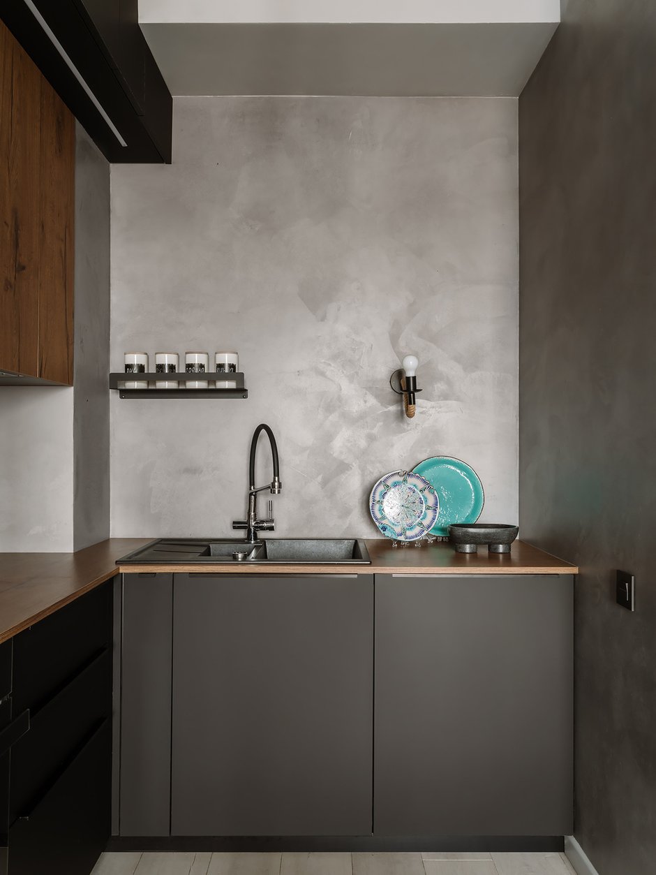 Фотография: Кухня и столовая в стиле Лофт, Современный, Эклектика, Квартира, Проект недели, Москва, 3 комнаты, 60-90 метров, Domeli, Катерина Притчина – фото на INMYROOM