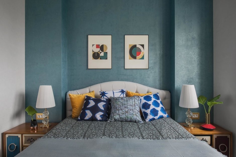 Фотография: Спальня в стиле Эклектика, Современный, Квартира, Проект недели, Москва, 3 комнаты, 60-90 метров, Ксения Усанова – фото на INMYROOM