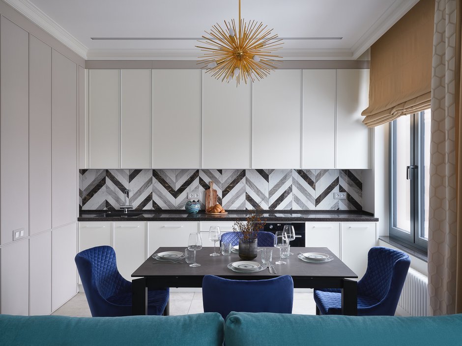 Фотография: Кухня и столовая в стиле Современный, Квартира, Проект недели, Москва, 4 и больше, Более 90 метров, Н-Куб, Николай Николаев – фото на INMYROOM