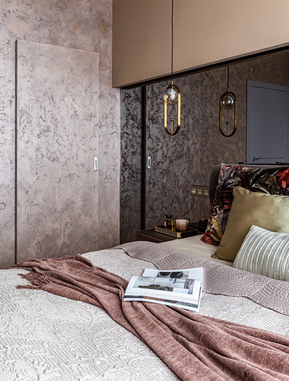Фотография: Спальня в стиле Современный, Квартира, Проект недели, Санкт-Петербург, 3 комнаты, 60-90 метров, Вероника Мартюшева – фото на INMYROOM