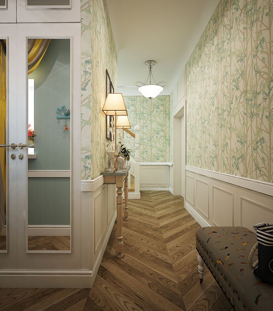 Фотография: Прихожая в стиле Прованс и Кантри, Классический, Современный, Дом, Проект недели, интерьер кабинета, кухня-гостиная дизайн, Челябинск, Валерия Стенникова, Insomnia, американский стиль – фото на INMYROOM