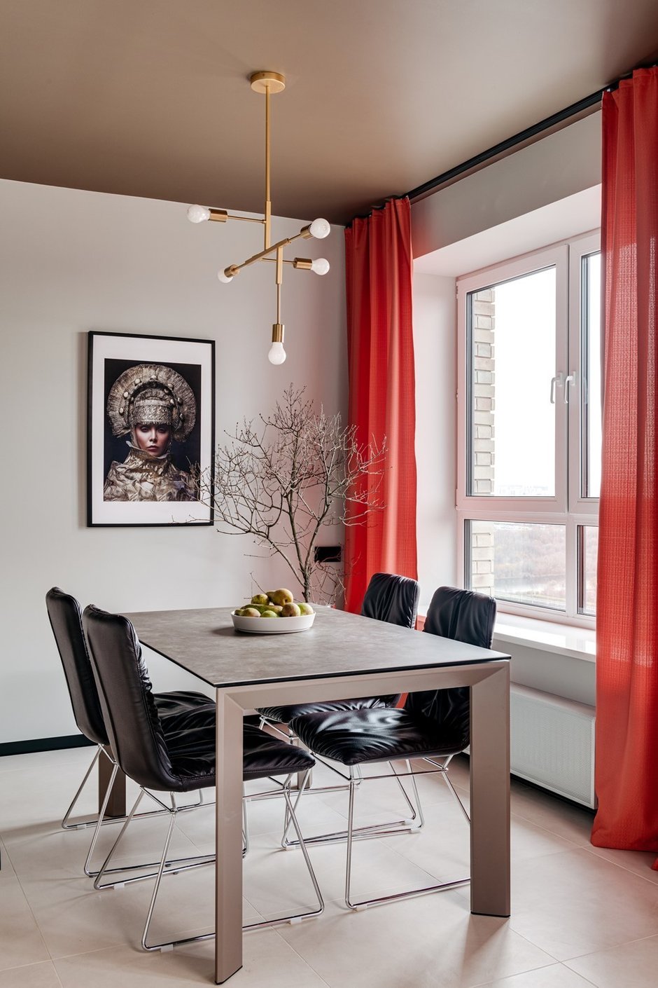 Фотография: Кухня и столовая в стиле Современный, Эклектика, Квартира, Проект дня, Москва, Ольга Погорелова, 3 комнаты, 60-90 метров – фото на INMYROOM