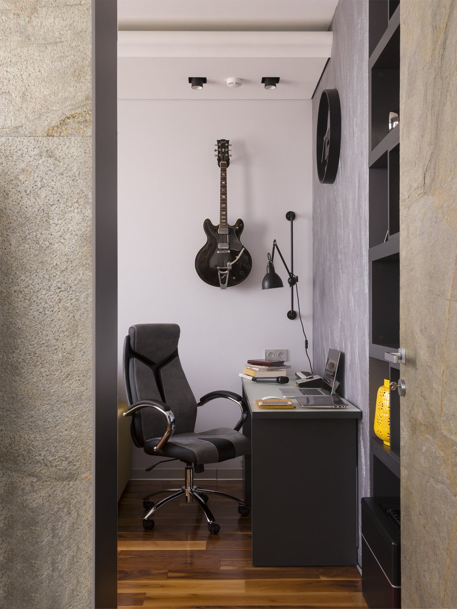 Фотография: Кабинет в стиле Современный, Квартира, Проект дня, Москва, Монолитный дом, 3 комнаты, 60-90 метров, Ольга Рудакова, ЖК «Самаринский» – фото на INMYROOM