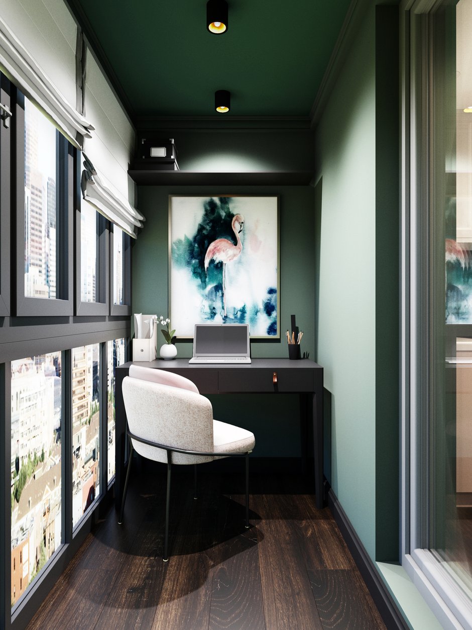 Фотография: Балкон в стиле Современный, Малогабаритная квартира, Квартира, Студия, Проект недели, Санкт-Петербург, Монолитный дом, до 40 метров, Яна Грошева, Диана Бгданова – фото на INMYROOM