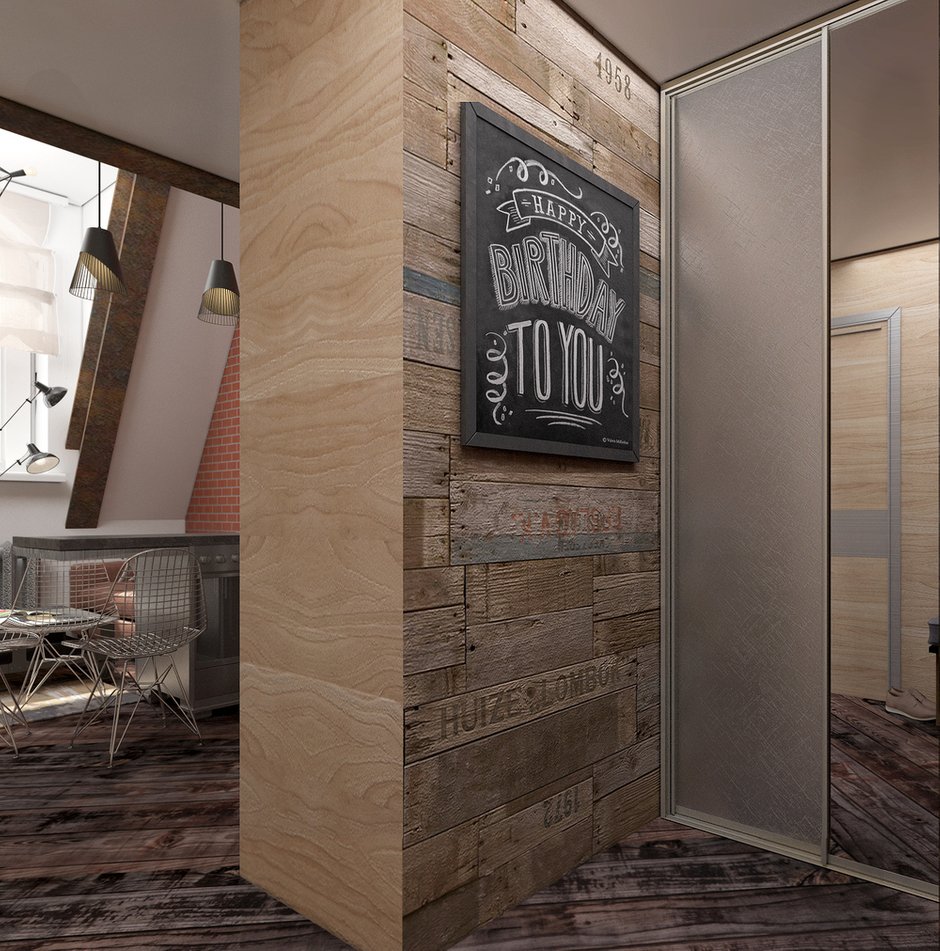 Фотография: Прихожая в стиле Лофт, Квартира, Студия, Проект недели, Москва, Сергей Пилецкий, Лофт Гарден, антресольный этаж – фото на INMYROOM