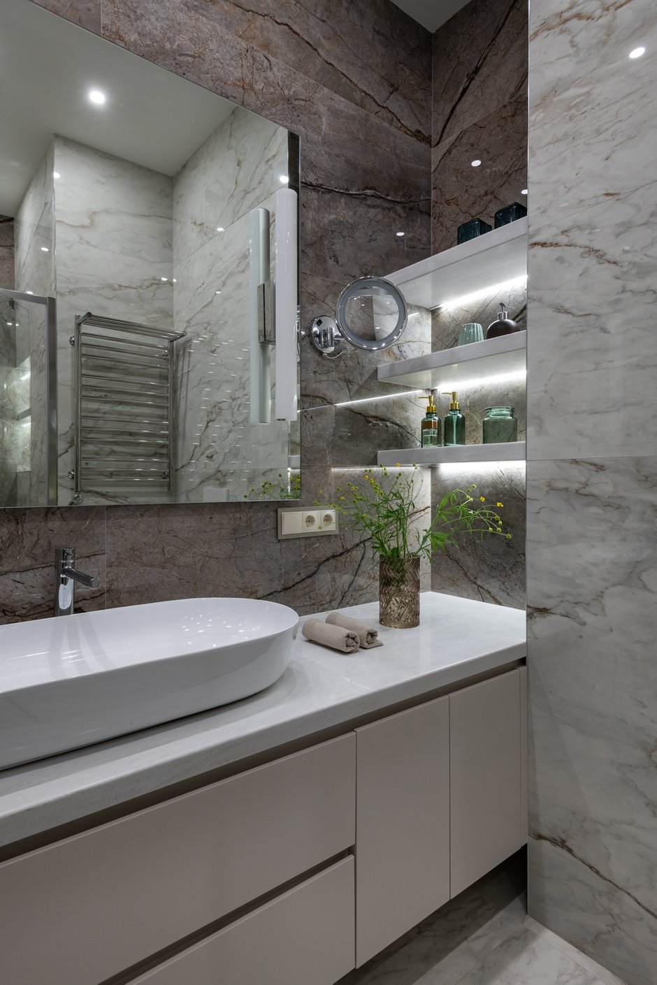 Фотография: Ванная в стиле Современный, Квартира, Проект недели, Москва, Ануш Аракелян, 4 и больше, Более 90 метров – фото на INMYROOM