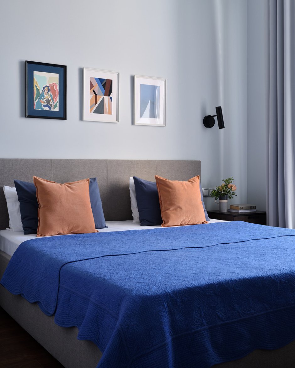 Фотография: Спальня в стиле Современный, Квартира, Проект недели, Казахстан, Астана, 2 комнаты, 60-90 метров, Евгения Мараськова-Григорянц – фото на INMYROOM