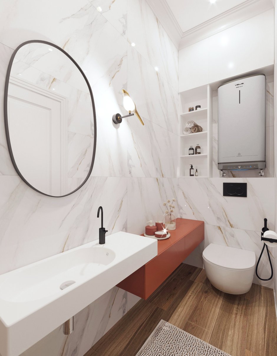 Фотография: Ванная в стиле Современный, Квартира, Проект недели, Москва, Виктория Малышева, 3 комнаты, 60-90 метров – фото на INMYROOM