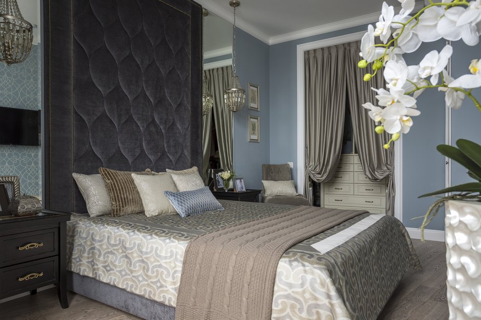 Фотография: Спальня в стиле Классический, Эклектика, Квартира, Проект недели, Москва, Монолитный дом, 4 и больше, Более 90 метров, Елена Маркина – фото на INMYROOM