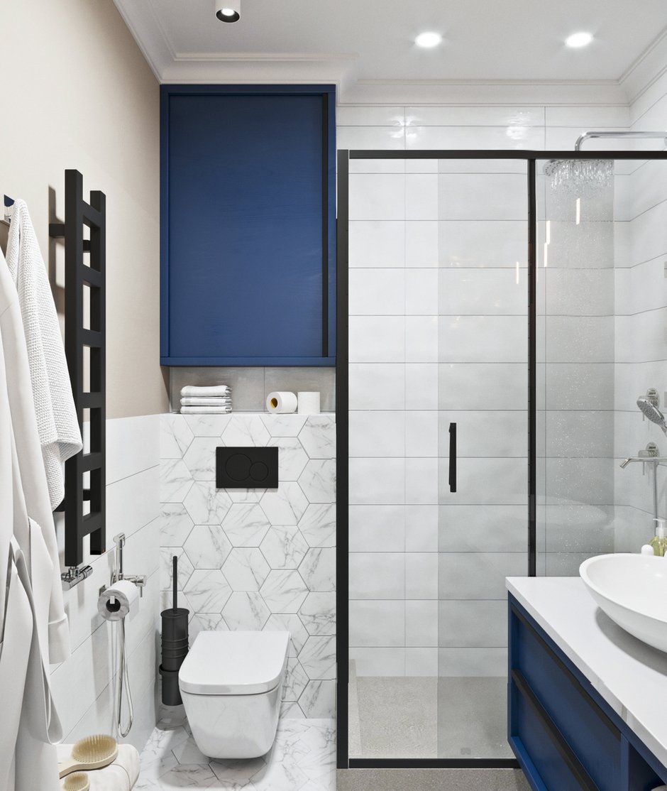 Фотография: Ванная в стиле Современный, Квартира, Проект недели, Новосибирск, студия Mango, Монолитный дом, 3 комнаты, Более 90 метров – фото на INMYROOM