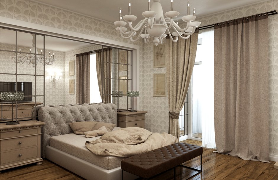 Фотография: Спальня в стиле Прованс и Кантри, Классический, Современный, Квартира, Проект недели, Москва, Сталинка, Марина Бочарова, 4 и больше, Более 90 метров – фото на INMYROOM