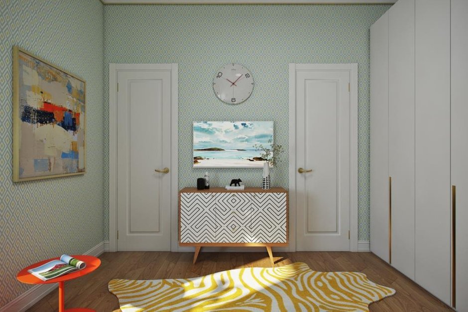 Фотография: Кабинет в стиле Современный, Квартира, Проект недели, Москва, Монолитный дом, 3 комнаты, 60-90 метров, Алена Чекалина – фото на INMYROOM