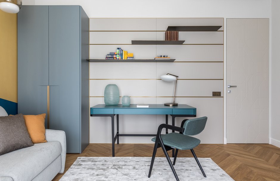 Фотография: Кабинет в стиле Современный, Квартира, Проект недели, Москва, Ольга Черненко, 4 и больше, Более 90 метров – фото на INMYROOM