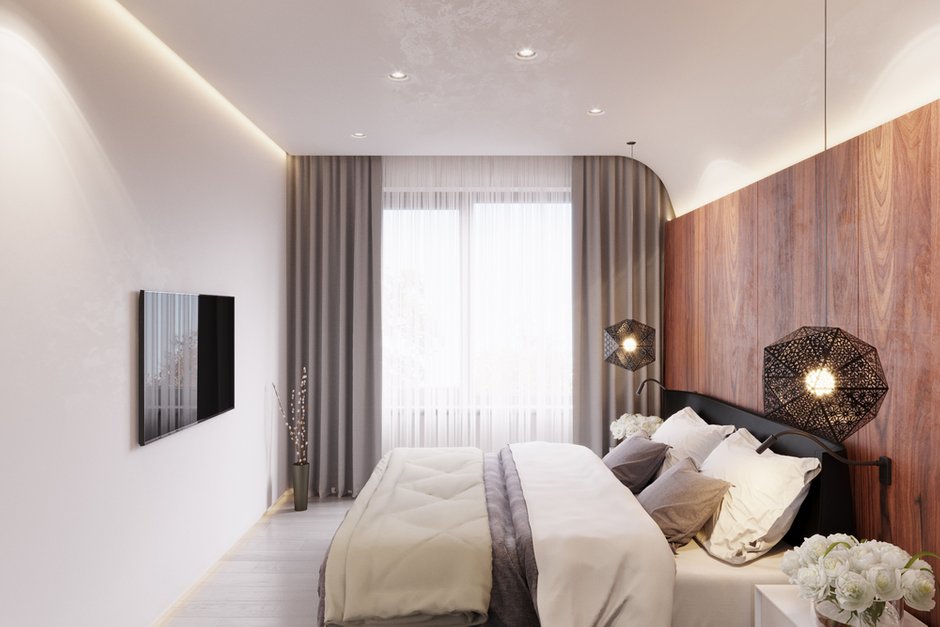 Фотография: Спальня в стиле Современный, Дом, Проект недели, Подмосковье, Дом и дача, Более 90 метров, Архитектурное бюро Шамсудина Керимова – фото на INMYROOM