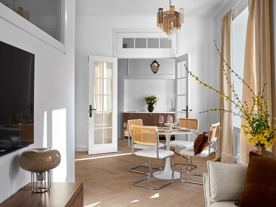 Фотография:  в стиле , Квартира, Проект дня, Санкт-Петербург, Сталинка, 2 комнаты, 40-60 метров, Анастасия Рушанская, Александра Рушанская – фото на INMYROOM