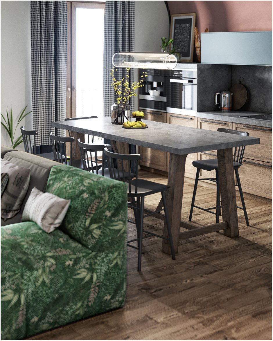 Фотография: Кухня и столовая в стиле Лофт, Эклектика, Квартира, Проект недели, Санкт-Петербург, Макс Жуков, Виктор Штефан, ToTaste Studio, 3 комнаты, 60-90 метров – фото на INMYROOM