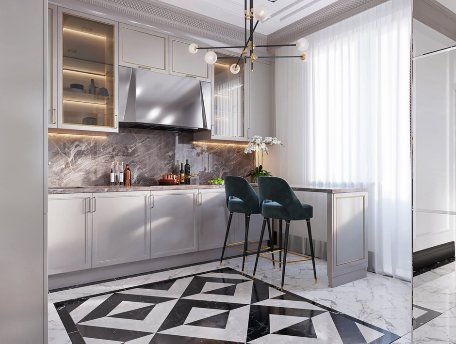 Фотография: Кухня и столовая в стиле Современный, Квартира, Проект недели, Москва, Монолитный дом, 2 комнаты, 60-90 метров, Валерия Даньковская, ЖК «Дом на Таганке» – фото на INMYROOM