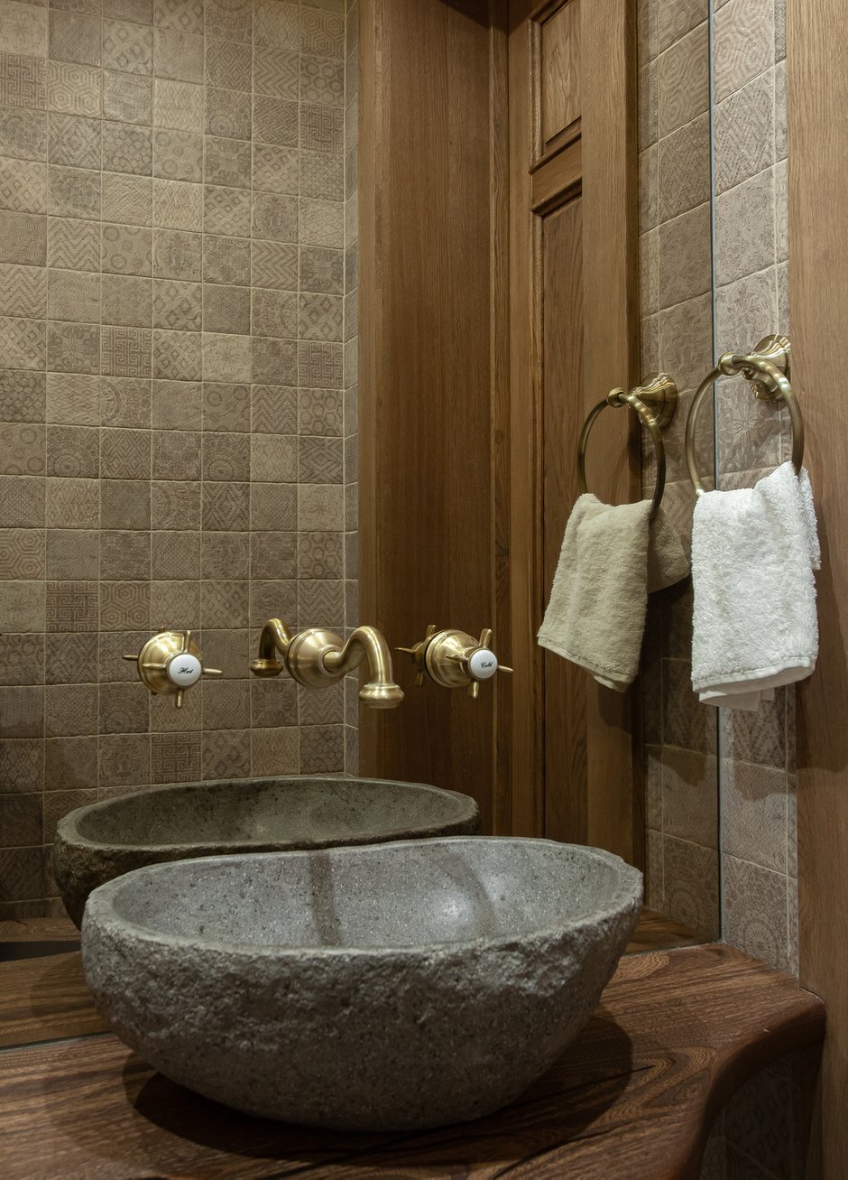 Фотография: Ванная в стиле Прованс и Кантри, Дом, Проект недели, Дом и дача, Ленинградская область, 4 и больше, Более 90 метров, Олеся Тищенко – фото на INMYROOM