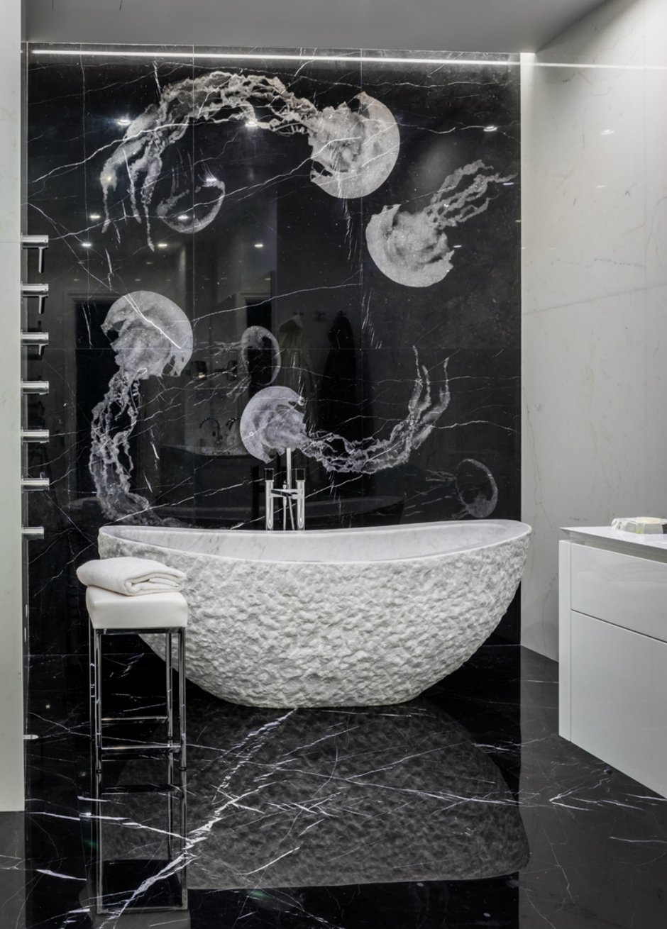 Фотография: Ванная в стиле Современный, Квартира, Проект недели, Москва, Монолитный дом, 4 и больше, Более 90 метров, #эксклюзивныепроекты, Тор-Ард – фото на INMYROOM