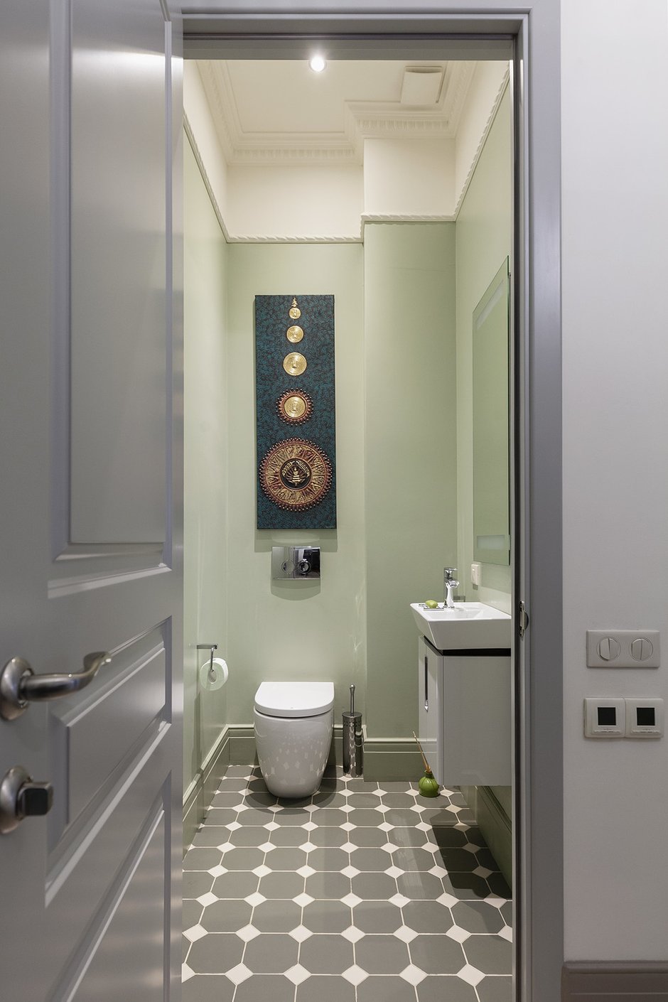 Фотография: Ванная в стиле Современный, Квартира, Проект недели, Москва, Кирпичный дом, 2 комнаты – фото на INMYROOM