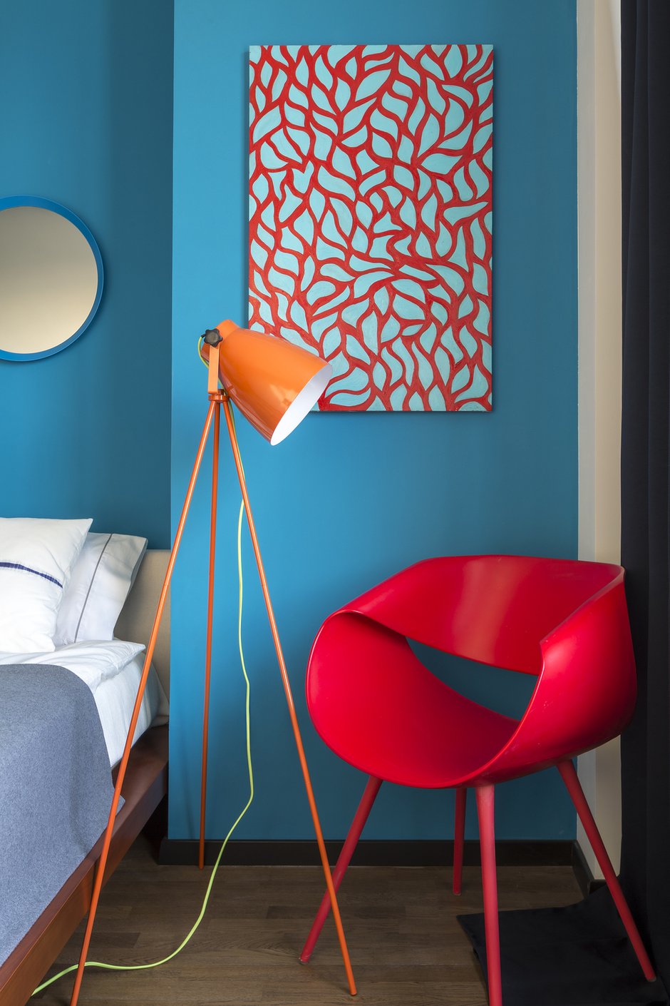 Фотография: Спальня в стиле Современный, Квартира, Проект недели, Москва, Ольга Черненко, Монолитный дом, 2 комнаты, 40-60 метров, 60-90 метров – фото на INMYROOM