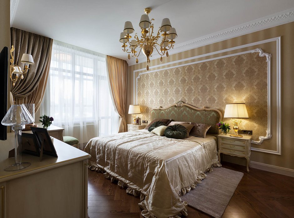 Фотография: Спальня в стиле Классический, Квартира, Проект недели – фото на INMYROOM