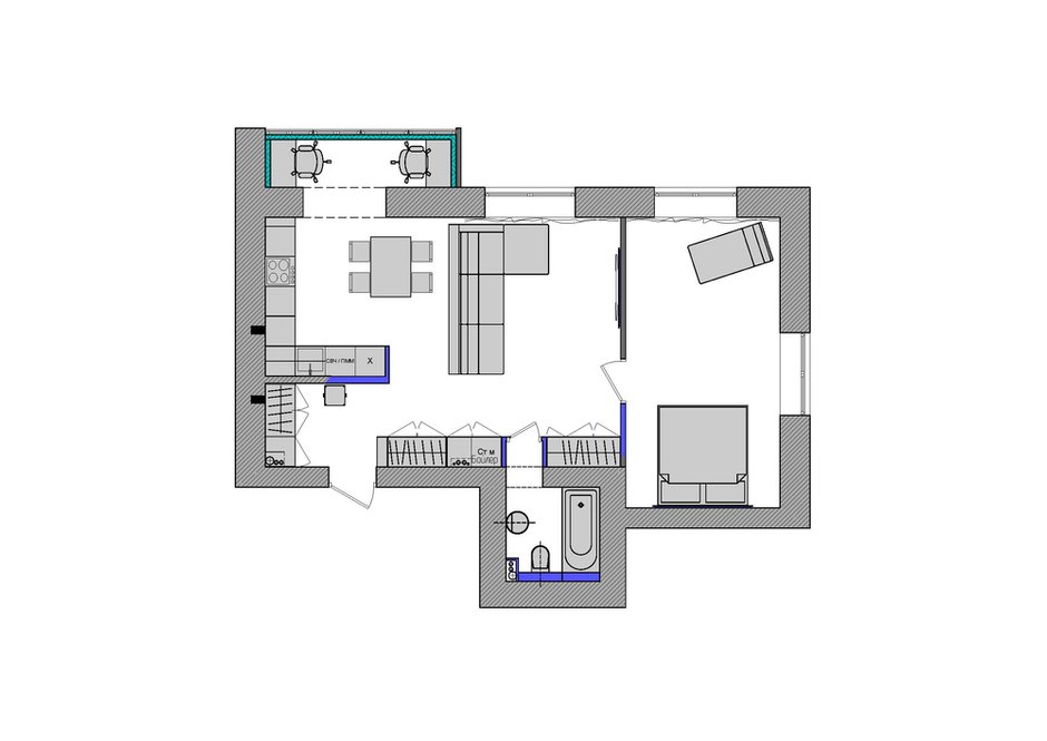 План с расстановкой мебели