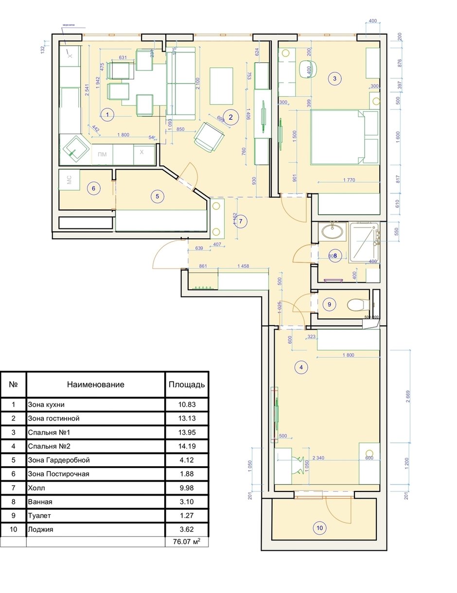Фотография: Планировки в стиле , Современный, Квартира, Проект недели, Москва, 3 комнаты, 60-90 метров, Ирина Долганова – фото на INMYROOM