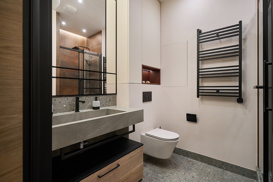 Фотография:  в стиле , Квартира, Проект дня, Москва, 1 комната, 40-60 метров, минимализм, современный, Мария Куймазова – фото на INMYROOM