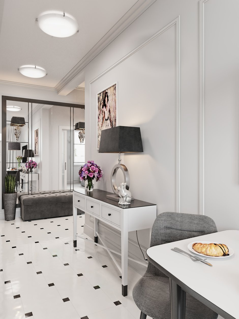 Фотография: Прихожая в стиле Классический, Современный, Квартира, Проект недели, Даша Ухлинова, Зеленоград, ГМС-1, 2 комнаты, 40-60 метров – фото на INMYROOM