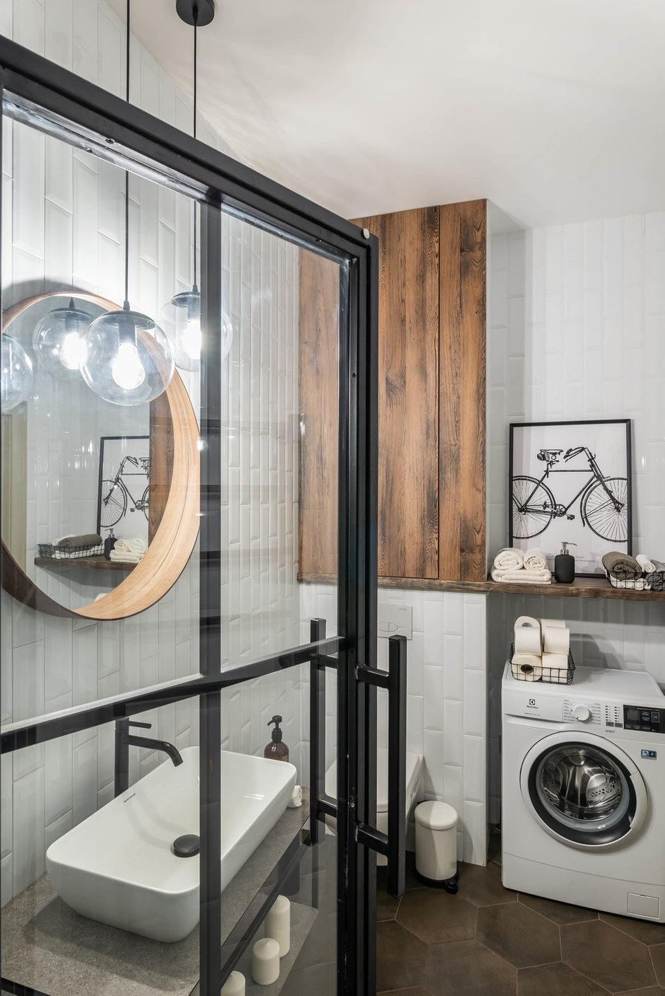 Фотография: Ванная в стиле Современный, Лофт, Квартира, Проект дня, Ростов-на-Дону, Более 90 метров, Юлия Филиппова – фото на INMYROOM