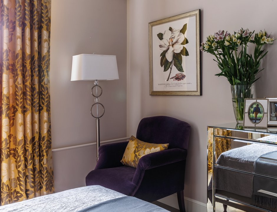 Фотография: Спальня в стиле Классический, Современный, Квартира, Проект недели, Москва, Наталья Анахина, Кирпичный дом, 3 комнаты, 60-90 метров, #эксклюзивныепроекты, Оксана Бутман – фото на INMYROOM