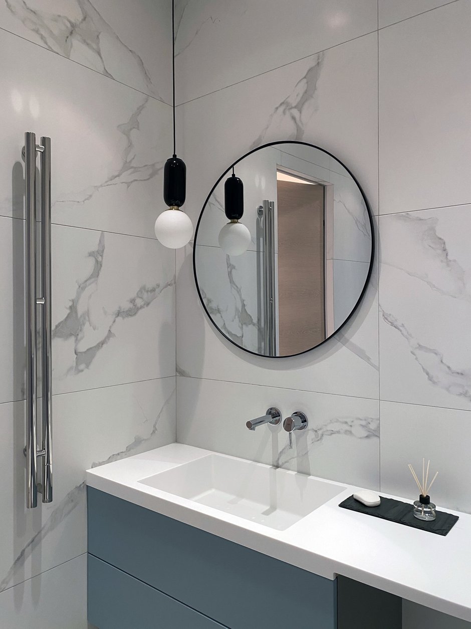 Фотография: Ванная в стиле Современный, Минимализм, Квартира, Проект недели, Москва, 1 комната, 40-60 метров, Светлана Пичугина – фото на INMYROOM
