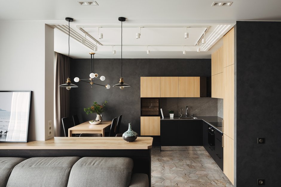 Фотография: Кухня и столовая в стиле Современный, Лофт, Квартира, Проект недели, Санкт-Петербург, Монолитный дом, 2 комнаты, 60-90 метров, Анна Симонова, Ирина Шестопалова – фото на INMYROOM