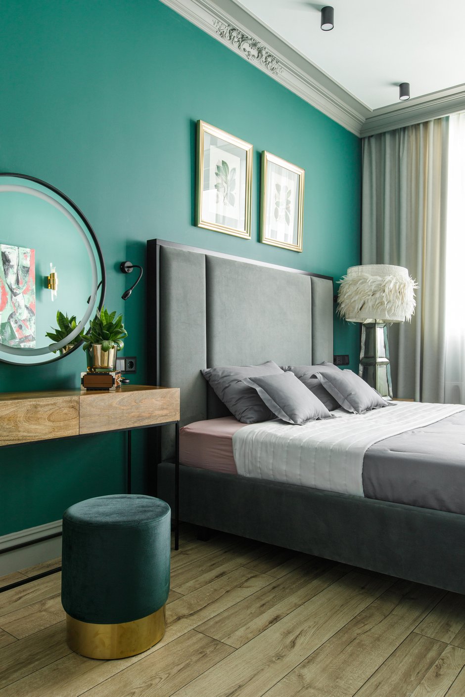 Фотография: Спальня в стиле Современный, Эклектика, Квартира, Проект недели, 3 комнаты, Более 90 метров, AK Studio, Нур-султан – фото на INMYROOM