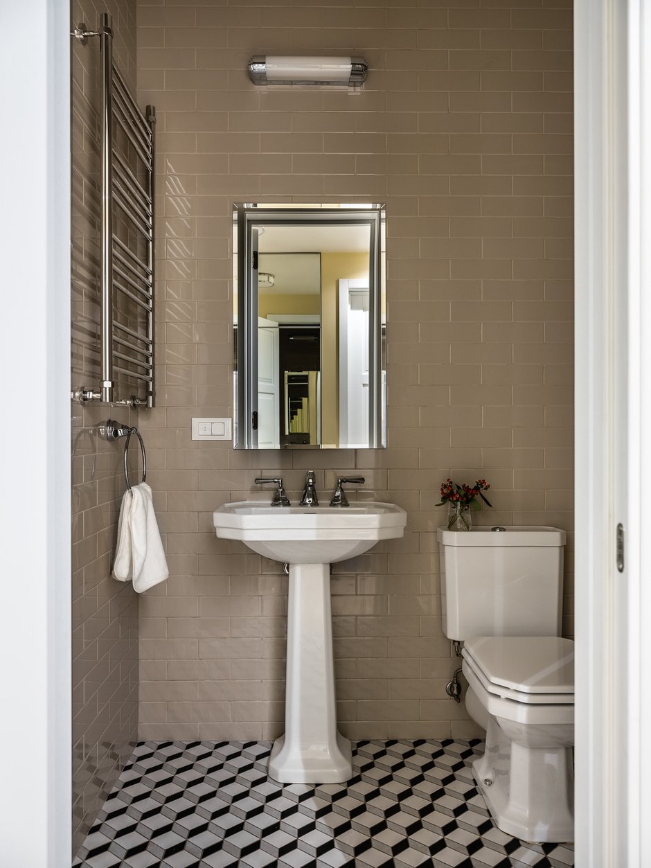 Фотография: Ванная в стиле Классический, Современный, Эклектика, Квартира, Проект недели, Москва, Более 90 метров, Юлия Бортневская – фото на INMYROOM