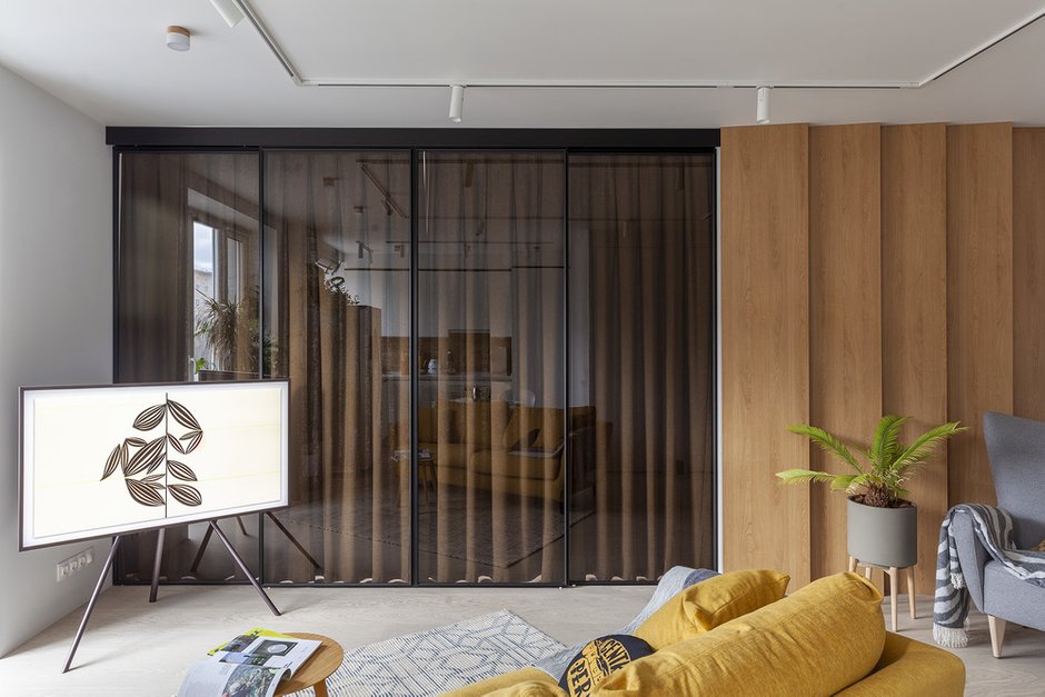 Фотография: Гостиная в стиле Современный, Скандинавский, Квартира, Студия, Проект недели, Москва, 40-60 метров, Сергей Трегубов – фото на INMYROOM