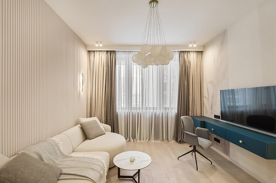 Фотография:  в стиле , Квартира, Проект дня, Москва, 1 комната, 40-60 метров, минимализм, современный, Мария Куймазова – фото на INMYROOM