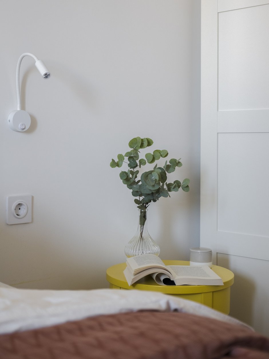 Фотография: Спальня в стиле Скандинавский, Квартира, Проект недели, Раменское, Елена Ивашкина, Монолитный дом, 3 комнаты, 40-60 метров – фото на INMYROOM