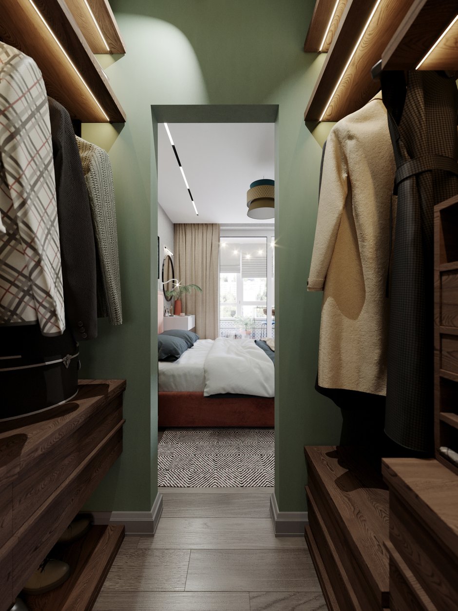 Фотография: Гардеробная в стиле Современный, Квартира, Проект недели, Москва, 3 комнаты, 60-90 метров, Little Space, Евгения Шама – фото на INMYROOM