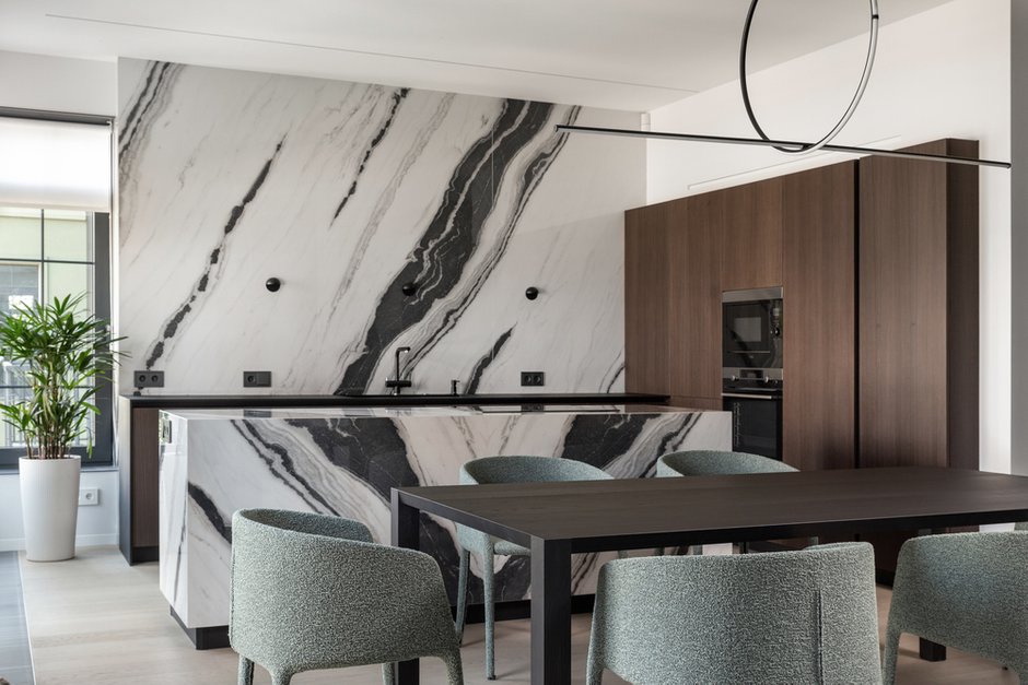 Фотография: Кухня и столовая в стиле Современный, Хай-тек, Квартира, Украина, Проект недели, SVOYA STUDIO, 3 комнаты, Более 90 метров, Днепр – фото на INMYROOM