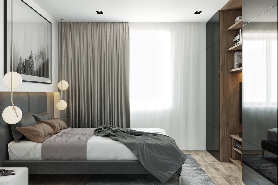 Фотография: Спальня в стиле Современный, Квартира, Проект недели, Эко, Монолитный дом, 3 комнаты, 60-90 метров, Днепропетровск, PARA Studio – фото на INMYROOM