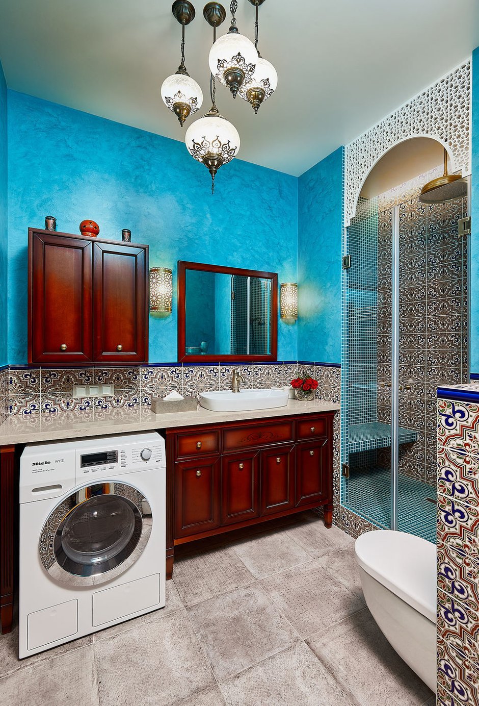 Фотография: Ванная в стиле Восточный, Эклектика, Квартира, Проект недели, Москва, 4 и больше, Более 90 метров, Бюро IVA – фото на INMYROOM