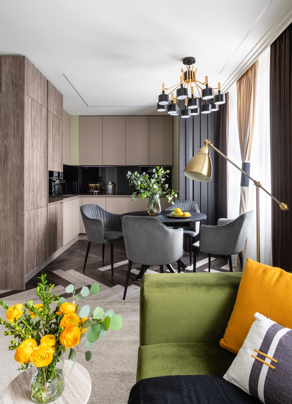 Фотография: Кухня и столовая в стиле Современный, Квартира, Проект недели, Москва, 3 комнаты, 60-90 метров, Bazilik Interior Design, Карина Неделяй – фото на INMYROOM