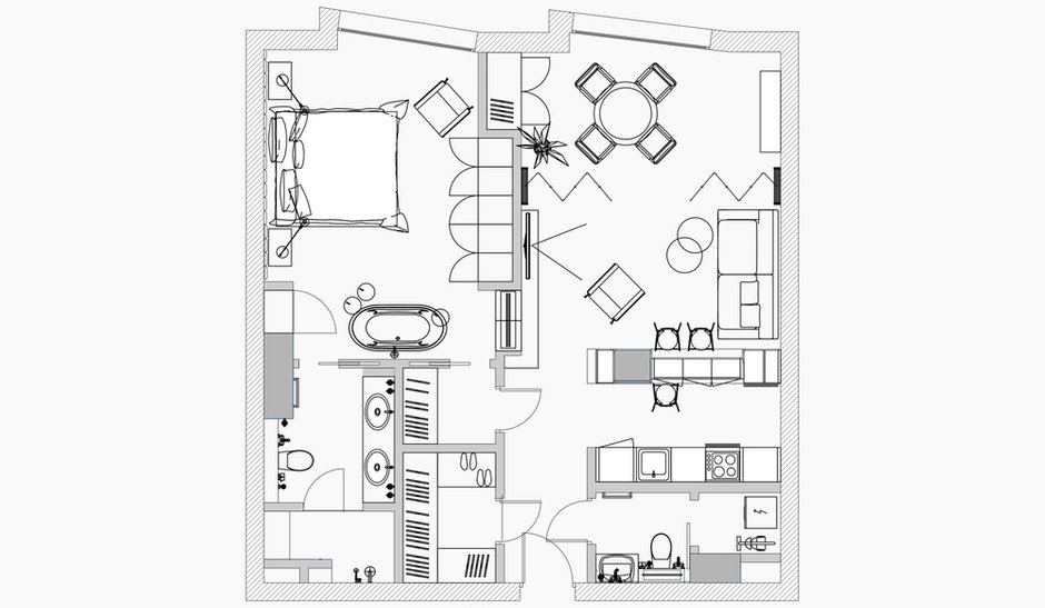 План с расстановкой мебели
