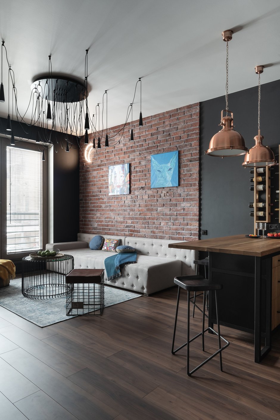 Фотография: Гостиная в стиле Лофт, Квартира, Студия, Проект недели, Санкт-Петербург, 40-60 метров, VizDiz – фото на INMYROOM