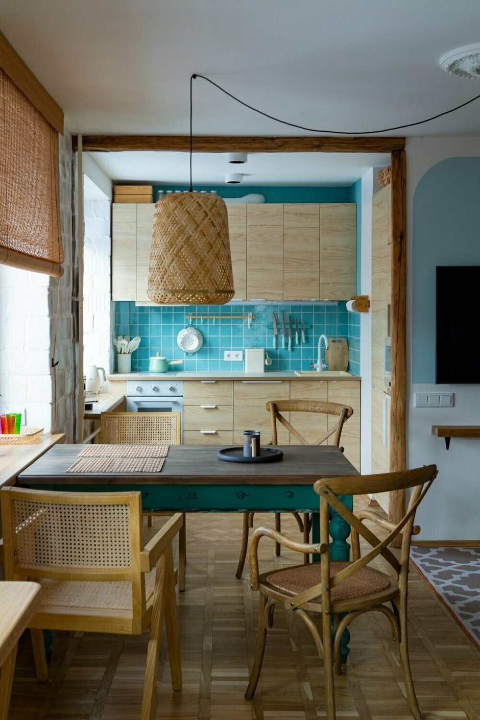 Фото: в стиле, Кухня и столовая, Квартира, Ремонт, маленькая кухня, кухня-гостиная, дизайн кухни-гостиной, интерьер кухни, кухня, 40-60 метров — фото на INMYROOM