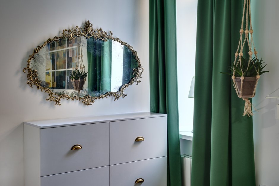 Фотография: Спальня в стиле Скандинавский, Эклектика, Малогабаритная квартира, Квартира, Проект недели, Киев, Старый фонд, Кирпичный дом, Майя Баклан, 2 комнаты, 40-60 метров – фото на INMYROOM