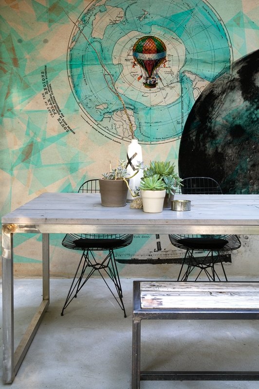 Фотография: Кухня и столовая в стиле Прованс и Кантри, Современный, Карта покупок, Индустрия, Фотообои – фото на INMYROOM